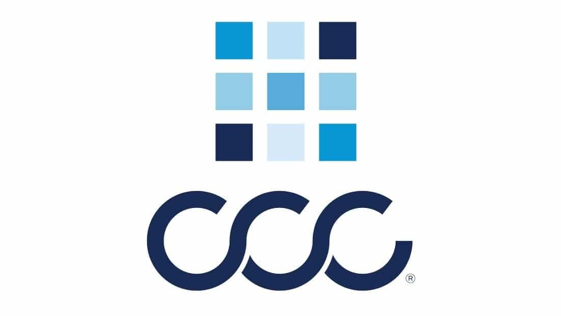 CCC logo with interconnected circles and grid of blue squares