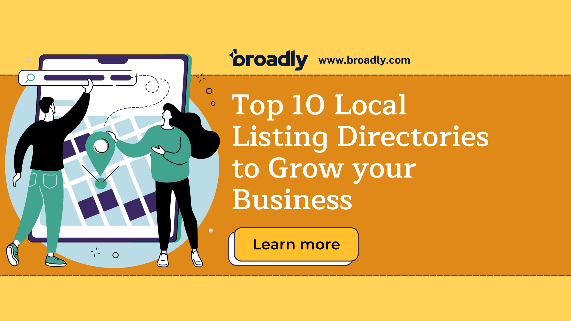 People viewing map on mobile phone about top local listing directories to grow business