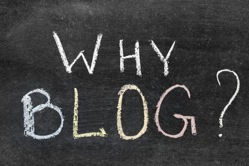 Why blog question written in colorful chalk on dark board