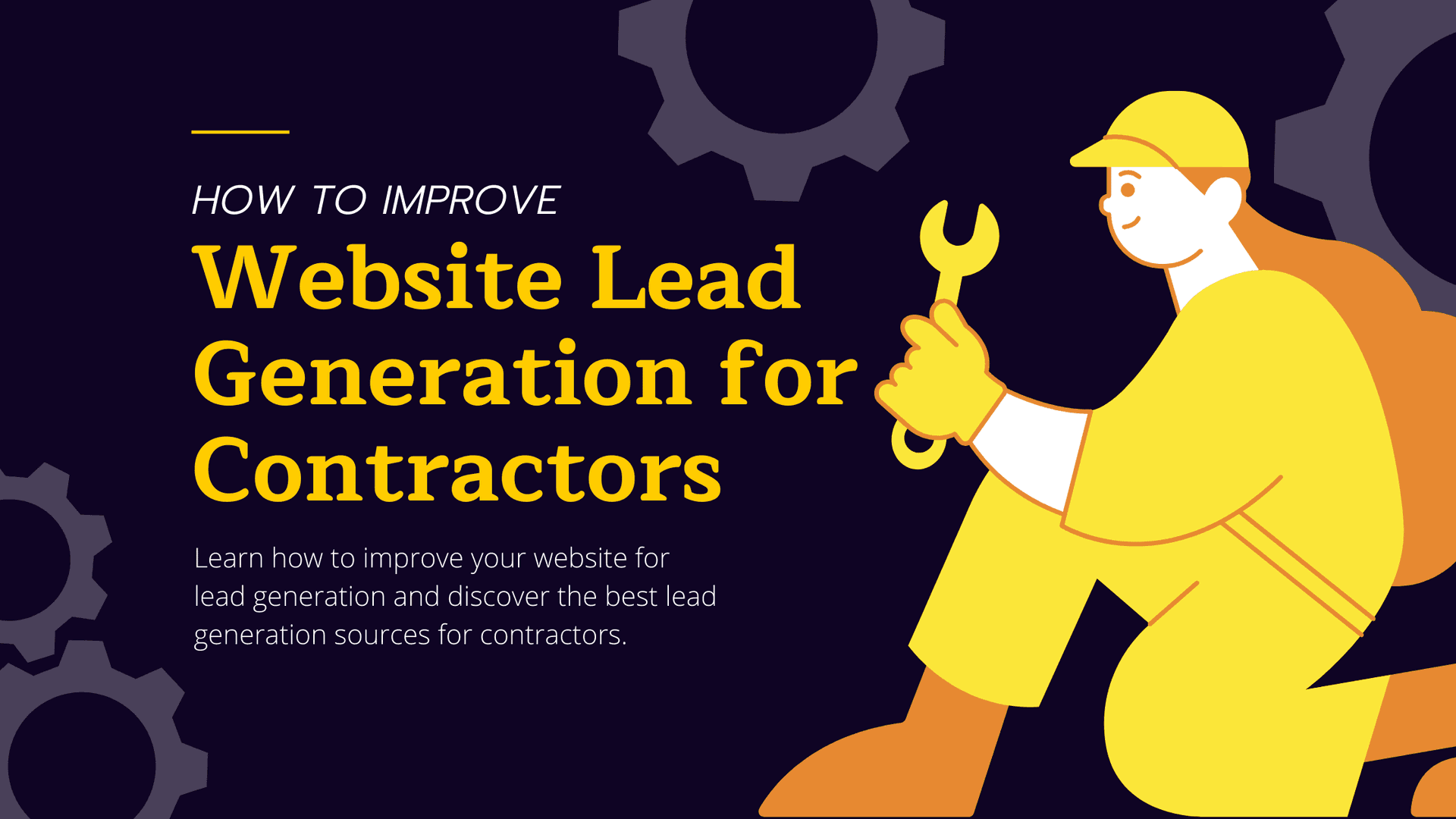 Article header for improving website lead generation for contractors