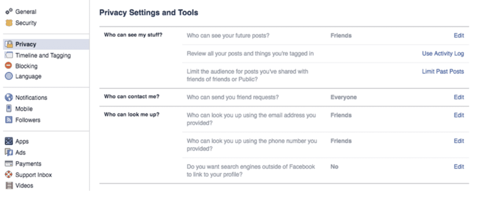 Facebook Page Settings & Tools