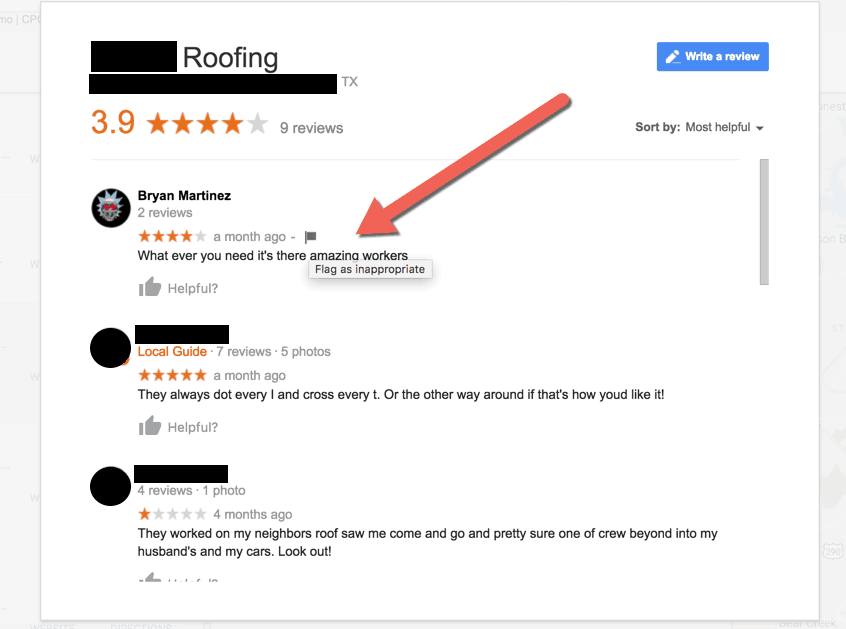 removing bad reviews on google