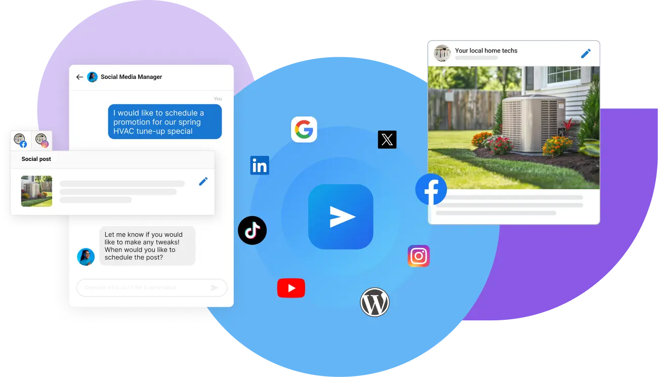 social ai chat and social media platform icons